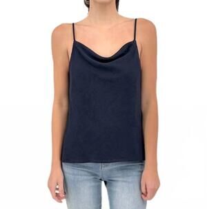 NEW IRIS SETLAKWE cowl neck camisole in navy